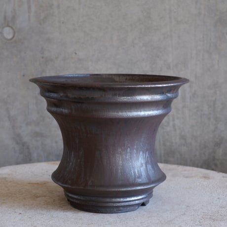 Φ20.5(in18.5)×h16.6㎝ 燻(brown) pot  H964