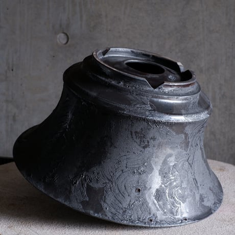 Φ33(in30.7)×h17.5㎝  鉄彩pot  H954