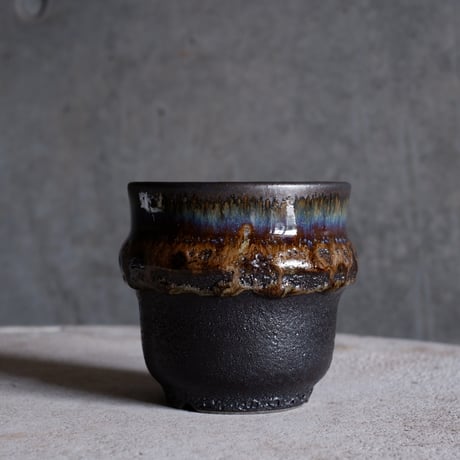 Φ8.2×h8.3㎝ coral verdigris pot  H671
