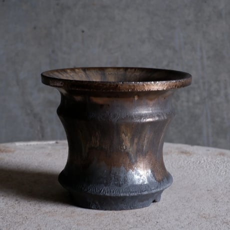 Φ13×h11.2㎝  matte verdigris pot  H606