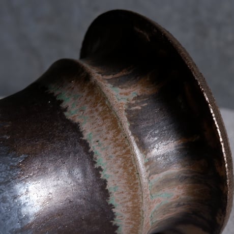 Φ13.7×h13.5㎝  matte verdigris pot  H605