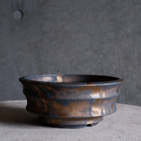Φ18(in15.7)×h7.7㎝  bronze鉄彩 pot  H726