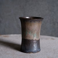 【OUTLET】Φ8(in6.3)×h11㎝  matte verdigris pot  H621