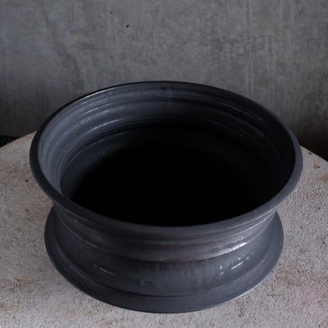 Φ26.5(in24.3)×h14.5㎝ 燻 pot  H976