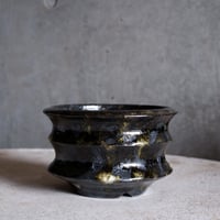 Φ11.7(in9.8)×h7.5㎝   鉄釉彩pot  H643