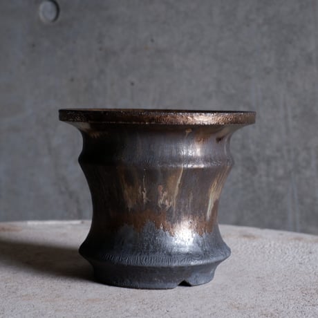 Φ13×h11.2㎝  matte verdigris pot  H606
