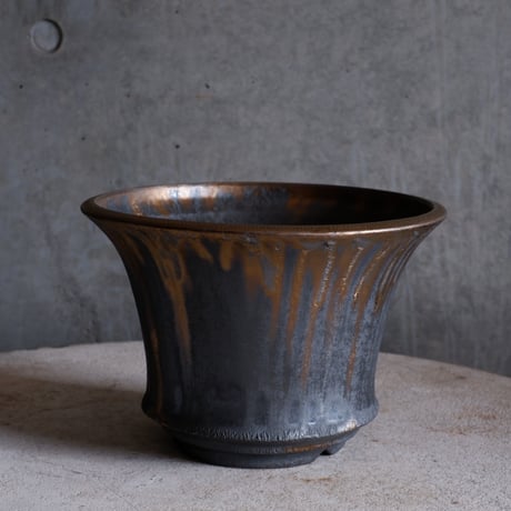 Φ20×h13.5㎝  燻bronze pot  H765