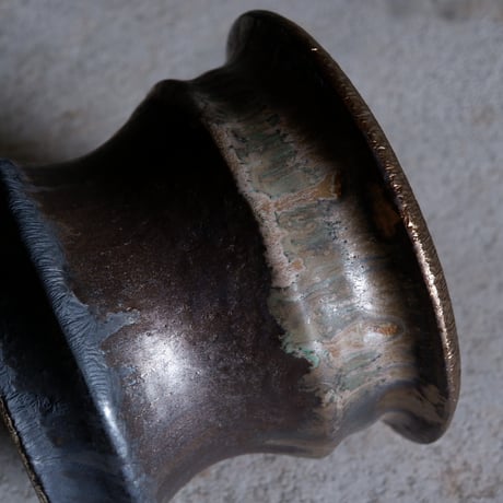 Φ12.3×h10.2㎝  matte verdigris pot  H611