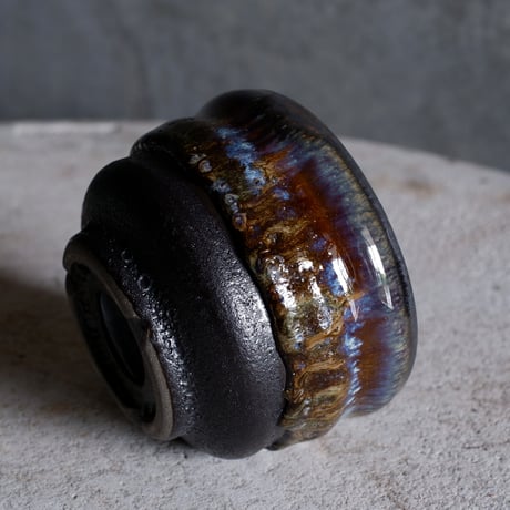 Φ9.5×h6.8㎝ coral verdigris pot  H670