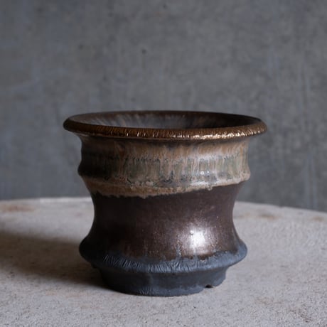 Φ12.3×h10.2㎝  matte verdigris pot  H611