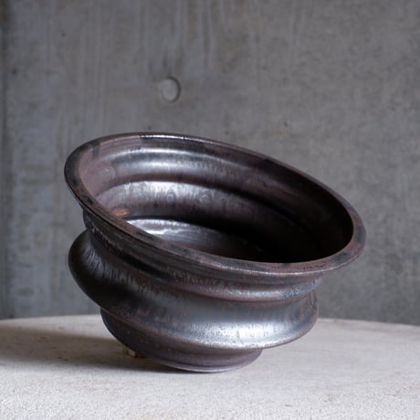 Φ19(in17.2)×h10.3㎝ 燻(brown) pot  H970