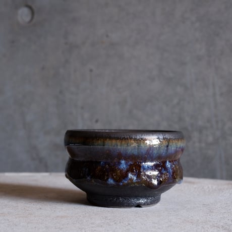 Φ9×h5.6㎝ coral verdigris pot  H681