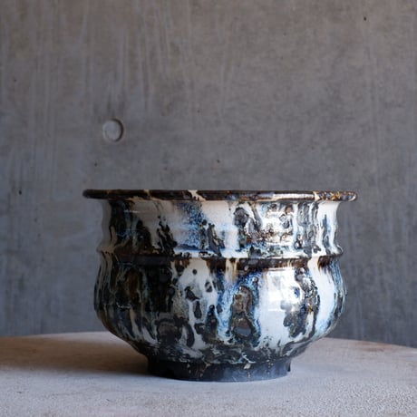 Φ21.8(in17.3)×h14.5㎝  鉄釉彩pot  H790