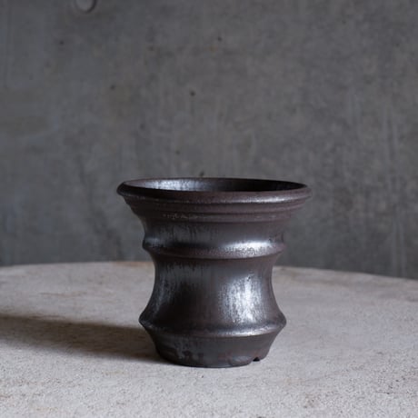 Φ9.7×h8.8㎝ 燻(brown) pot  H974