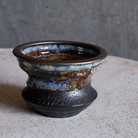 Φ9.8(in8.2)×h6.7㎝ coral verdigris pot  H682