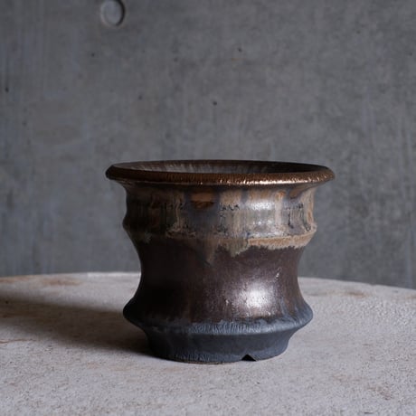 Φ12.3×h10.2㎝  matte verdigris pot  H611