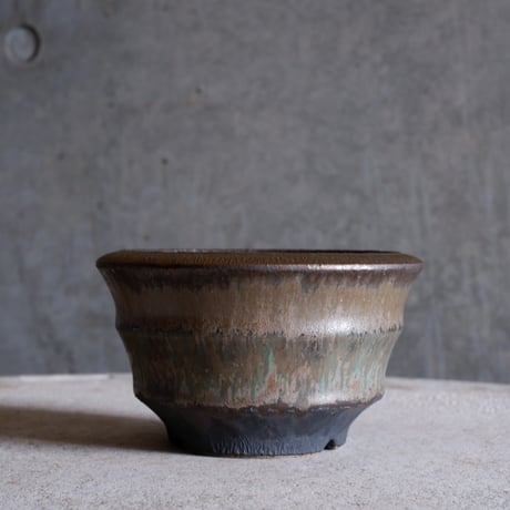 Φ12.3(in10)×h7.5㎝  matte verdigris pot  H616