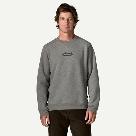 <patagonia>メンズ・'95 オーバル・ロゴ・アップライザル・クルー・スウェットシャツ/Black/BLK/39728