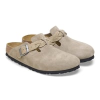 【BIRKENSTOCK】ビルケンシュトック正規取扱店 Boston Braided / ボストン ブレイデッド スエードレザー/トープ REGULAR FIT/1026667