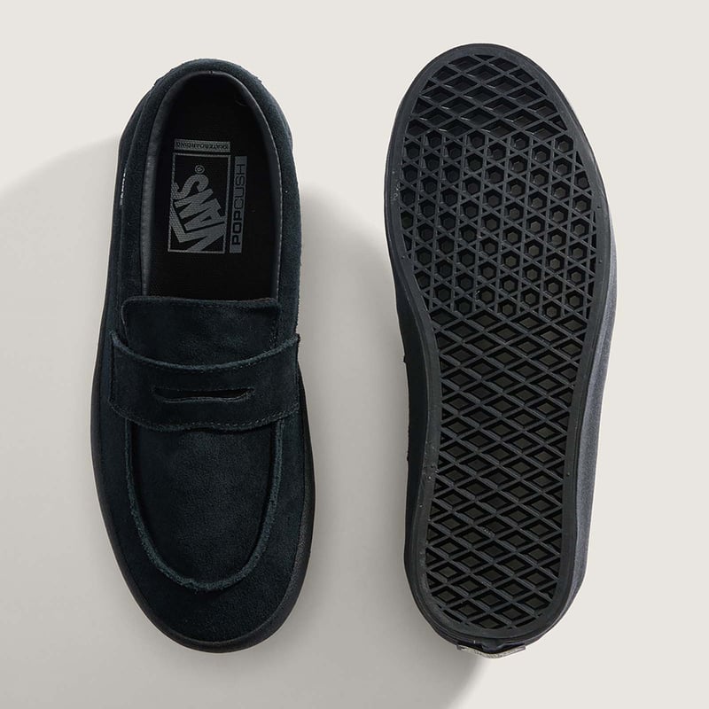 VANS【ヴァンズ】>スケート ローファー スエード/ BLACK/BLACK/VN000V