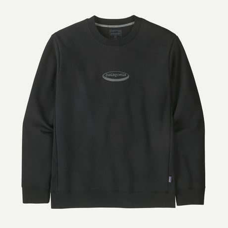 <patagonia>メンズ・'95 オーバル・ロゴ・アップライザル・クルー・スウェットシャツ/Black/BLK/39728