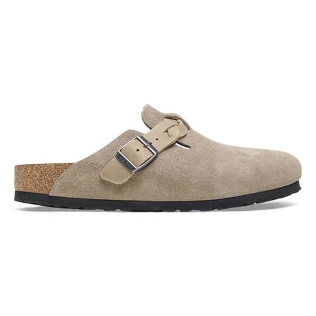 【BIRKENSTOCK】ビルケンシュトック正規取扱店 Boston Braided / ボストン ブレイデッド スエードレザー/トープ REGULAR FIT/1026667