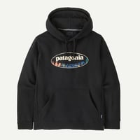 <patagonia>メンズ・'95 オーバル・ロゴ・アップライザル・フーディ/Black: Kaleido/BKLO/39724