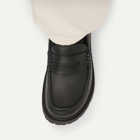 【BIRKENSTOCK】ビルケンシュトック正規取扱店 Highwood Loafer ハイウェッド ローファー ナチュラルレザー /ブラック REGULAR FIT/1032594