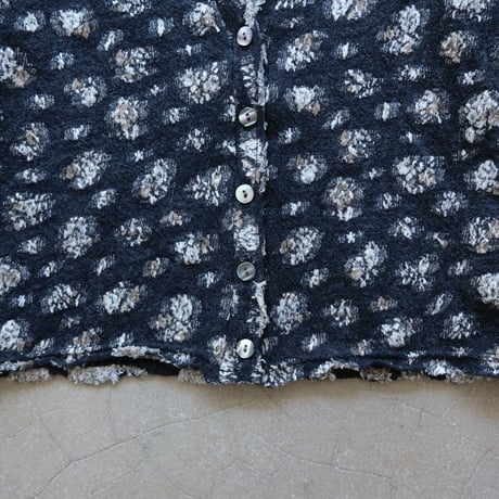 flower wool cardigan
