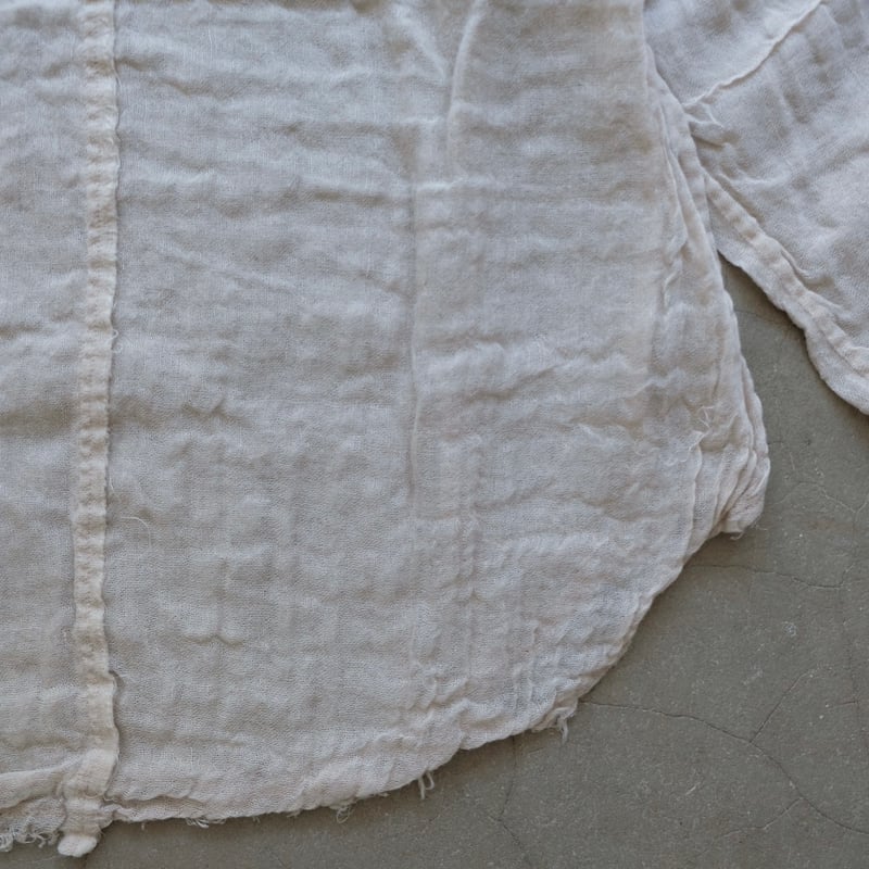 wool linen gawze top | ERiKOKATORi