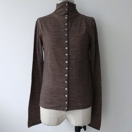 wool sheer high neck top