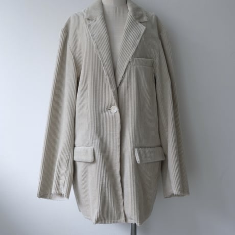 corduroy  cut-edge jacket