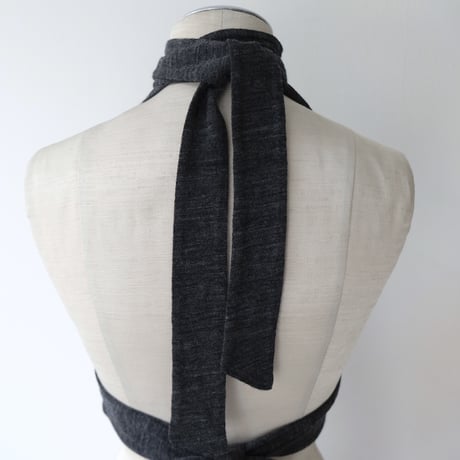 wool sheer ribbon bra