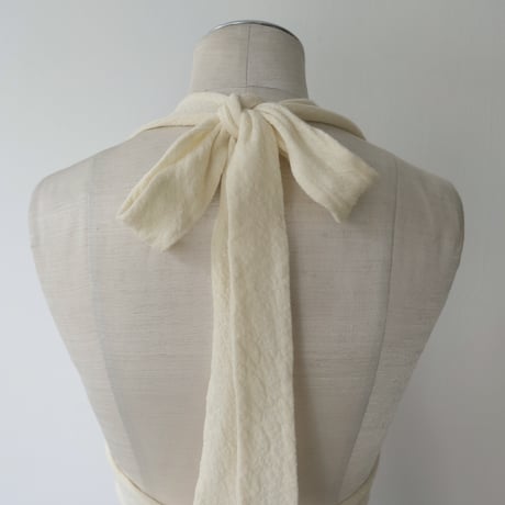 wool sheer ribbon bra