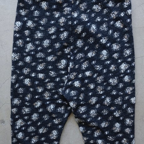 flower wool flare pants