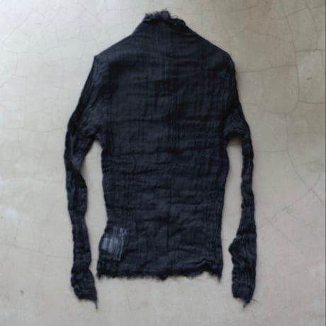 wool limen gawze high neck top