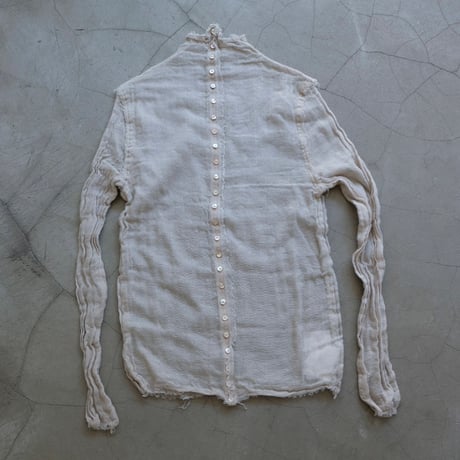 wool limen gawze high neck top
