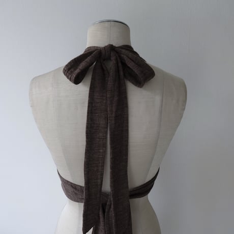 wool sheer ribbon bra