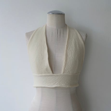 wool sheer ribbon bra