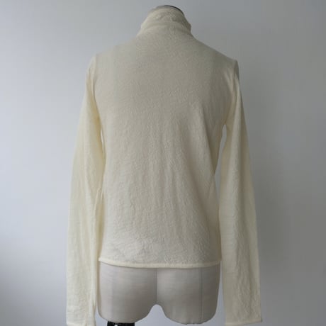 wool sheer high neck top