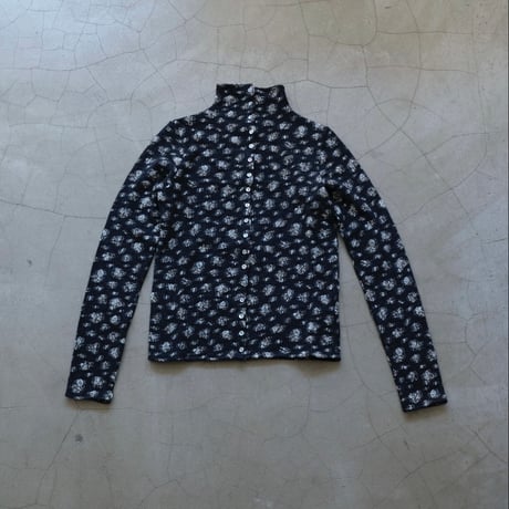 flower wool high neck top