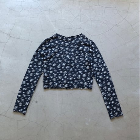 flower wool cardigan
