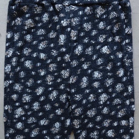flower wool flare pants