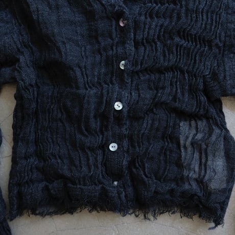 wool linen gawze cardigan