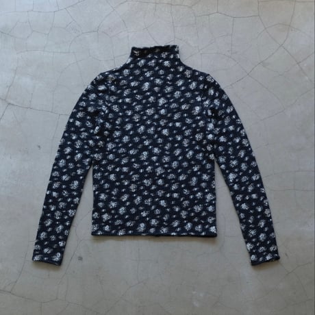 flower wool high neck top