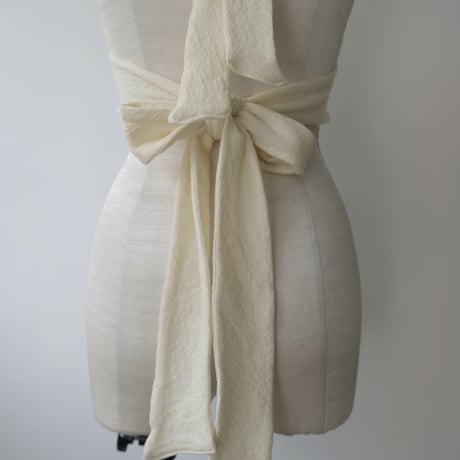 wool sheer ribbon bra