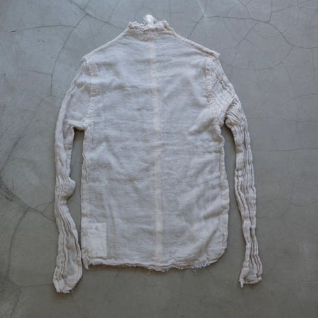 wool limen gawze high neck top