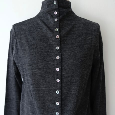 wool sheer high neck top