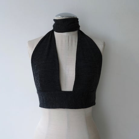 wool sheer ribbon bra