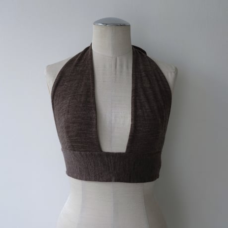wool sheer ribbon bra